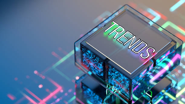 istock Digital Trends concept.Text on colorful digital CPU display 2173808495