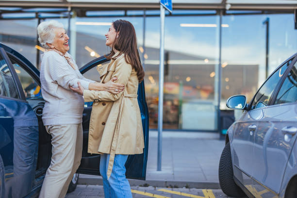 istock Joyful Reunion Between Women in Parking Lot 2173809114