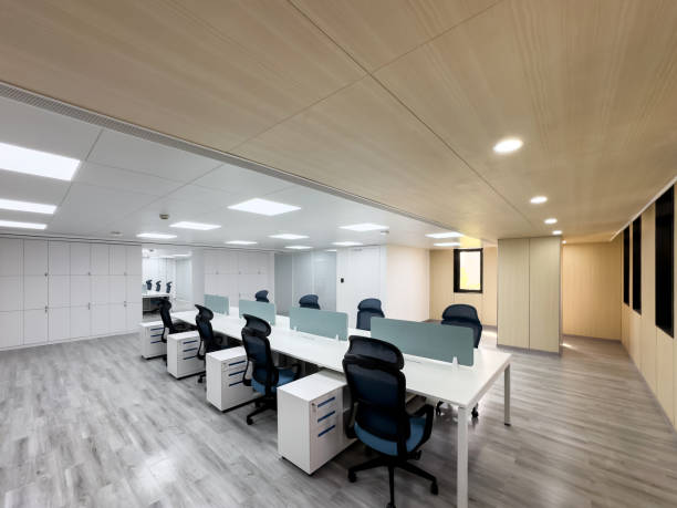 istock Bright interior view of modern business office. 2173815566