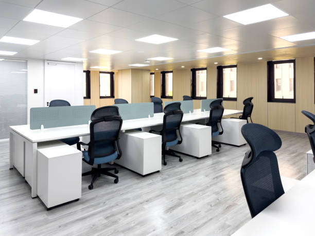 istock Bright interior view of modern business office. 2173815595