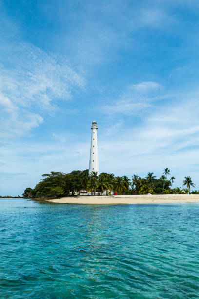 istock Belitung beach and island view with Lengkuas Island lighthouse 2173826116