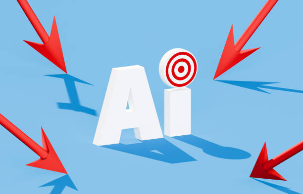 istock AI Text with Targeted 'I' Surrounded by Red Arrows on Blue Background 2173828262