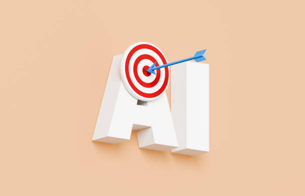 istock AI Text with Target Over 'A' and Blue Arrow Hitting Bulls Eye on Peach Background 2173828269