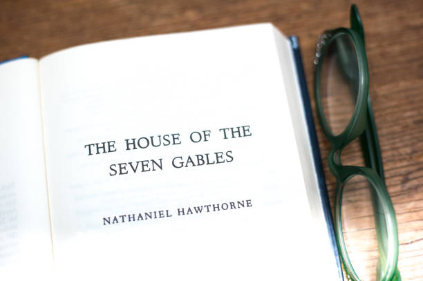 istock Open Book, Title: The House of the Seven Gables, Hawthorne 2173831349