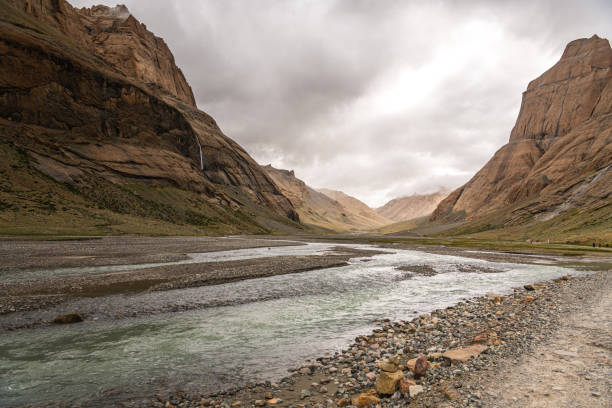 istock Waterfall seen during the journey around Mount Kailash 2173845765