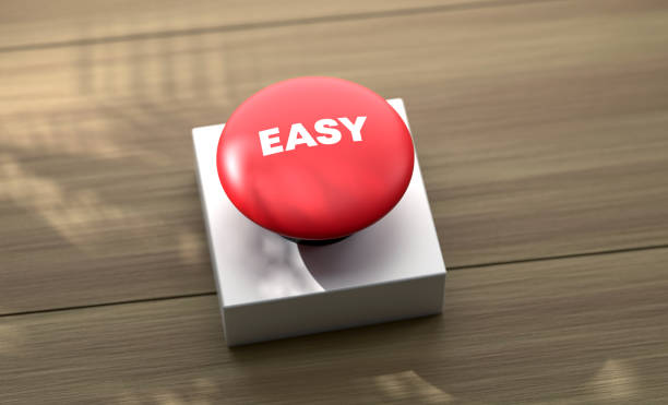 easy emergency button - moeiteloos stockfoto's en -beelden