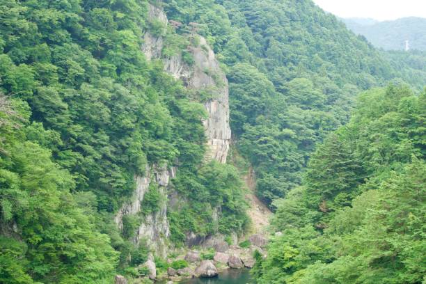 istock Scenery of cliffs along the Kinugawa River 2173852845