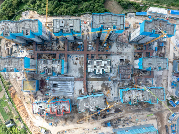 istock Developing countries, residential areas under aerial photography construction 2173860265
