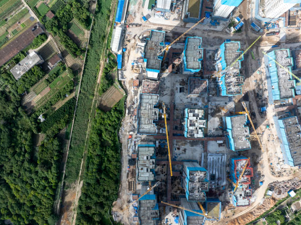 istock Developing countries, residential areas under aerial photography construction 2173860268