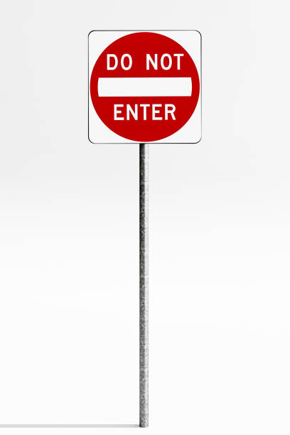 istock do not enter sign isolated on white  background 2173863825