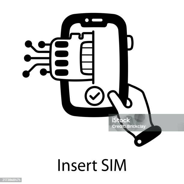 Insert Sim Stock Illustration - Download Image Now - Brand Name Smart ...
