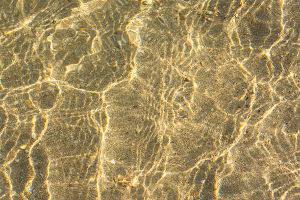 Texture of sea water with sand.