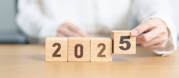 istock 2025 year calendar block on table. goal, Resolution, strategy, plan, start, budget, mission, action, motivation and New Year concepts 2173876904