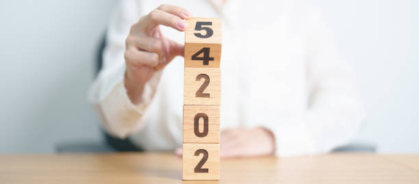 istock 2024 change to 2025 year block on table. goal, Resolution, strategy, plan, start, budget, mission, action, motivation and New Year concepts 2173876908