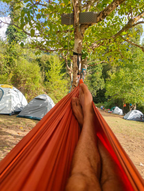 istock hiking and camping in the woods 2173883266