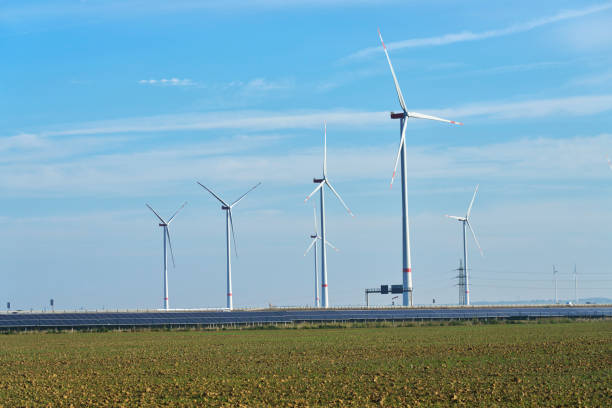 Renewable Energy - Wind Power Plants on Agriculture Field