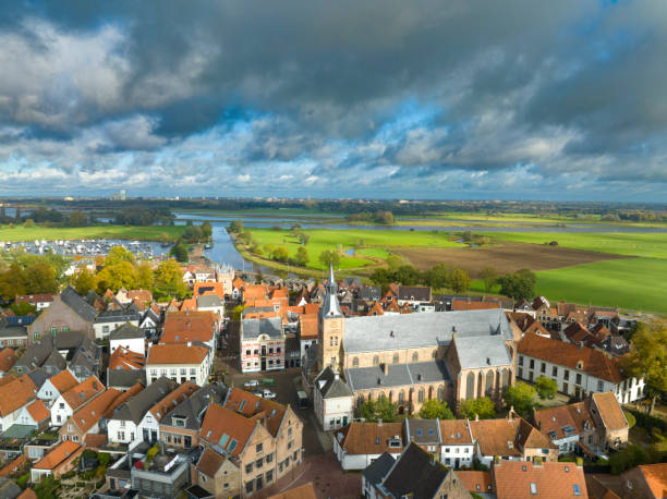 istock Hattem aerial view during a beautiful autumn day 2173888771