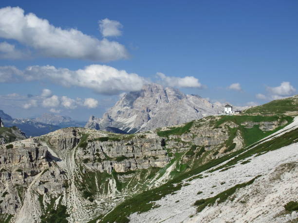 istock Sesto Mountain Group, view on the  Cristallo Mountain Group 2173892379