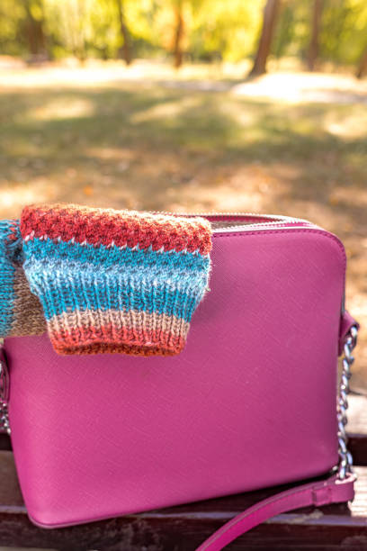 Woolen socks. Exclusive hand-knitted items. Warm homemade clothes. Natural materials. Craft products. Christmas present. Fall style. Stylish cold weather accessories. Autumn fashion clothes.