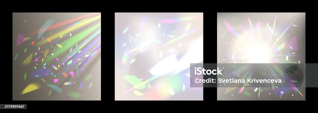 Reflective Rays Vector Gradient Rainbow Prism Reflection Stock Illustration - Download Image Now ...