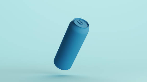 istock Drinks can beverage drinks container tall slim blue monochrome pale light blue  background 2173909255
