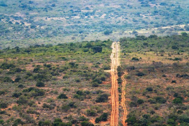 Trail track through a South African Game Reserve.