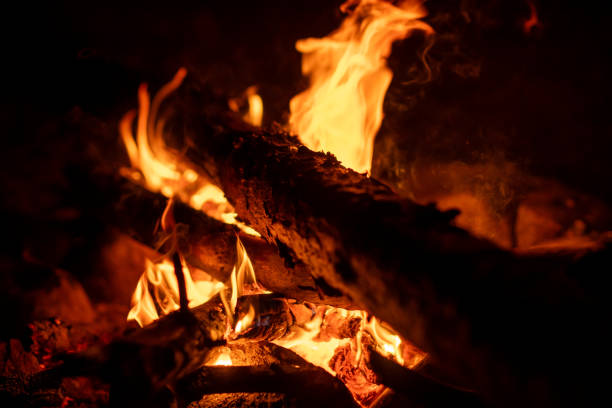 istock Warm light illuminates the dark surroundings as logs burn and crackle, creating a cozy atmosphere for a nighttime gathering 2173924273