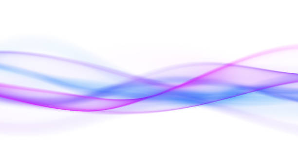 Futuristic technology, digital wavy background. Colorful glowing neon light. 3d illustration.