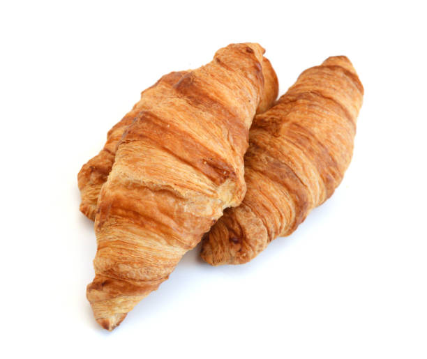 istock Fresh and tasty croissant over white background 2173944690