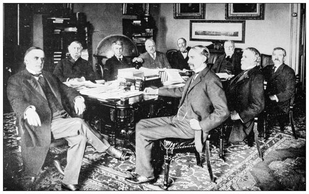 istock Antique image: Government in war time, President McKinley and his cabinet 2173952012