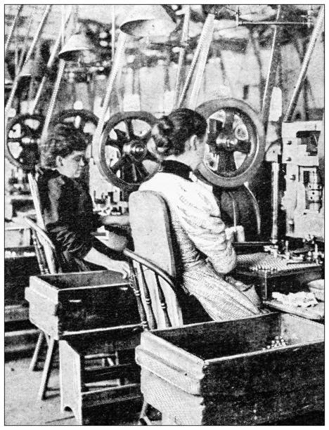 istock Antique image: Weapon Industry, Cartridge bullet factory 2173953355