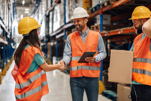 istock Handshake of agreement seals new warehouse collaboration 2173958940