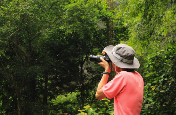 istock Photographer taking pictures in the Forest 2173959499
