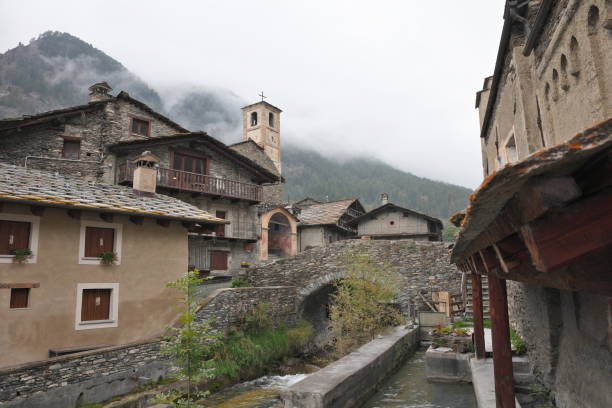 istock Chianale and its canal...; Pontechianale 2173962710