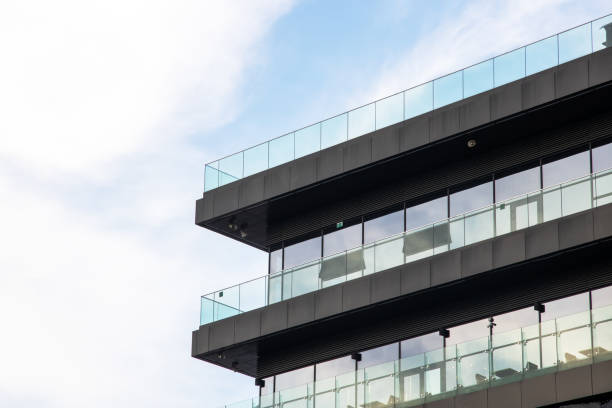 istock Building features windows, balconies, composite facade, modern urban design 2173964129