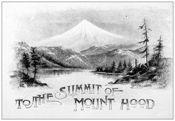 Antique image: To the summit of Mount Hood