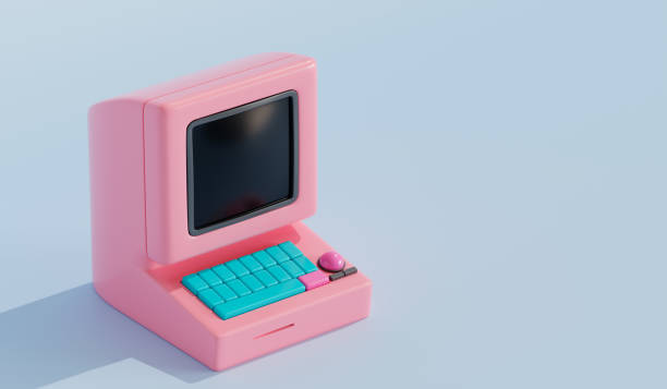 istock 3d retro computer illustration on isolated background with space for copy 2173969180