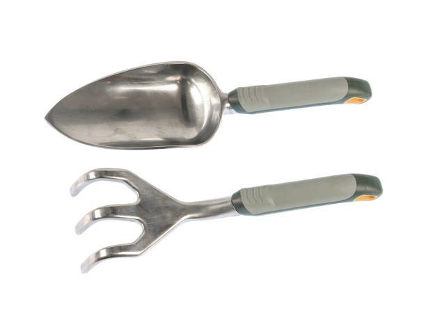 istock close up on garden tools isolated on white background 2173976015