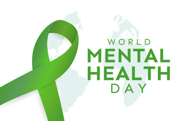 istock World Mental Health Day card, October 10. Vector 2173981594