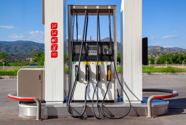 istock Gasoline station and  fuel pumps 2173985837