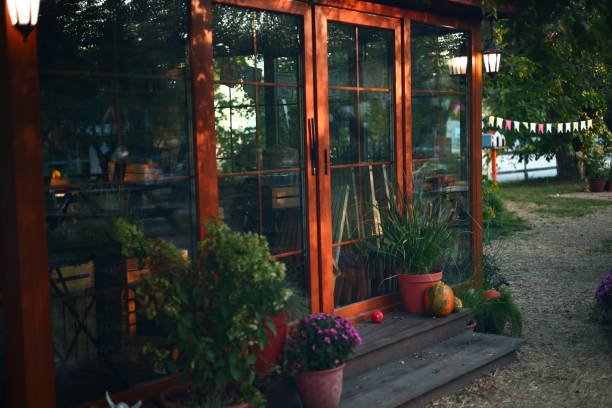 istock Autumn park on sunset. Autumn vibe. 2173989759