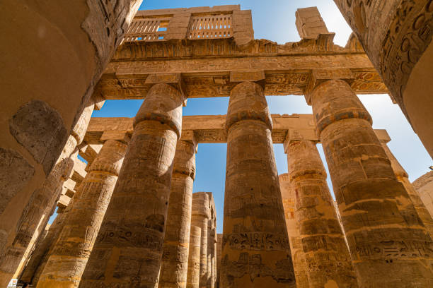 istock Pillars of the Great Hypostyle Hall from Karnak Temple, Egypt 2173994111
