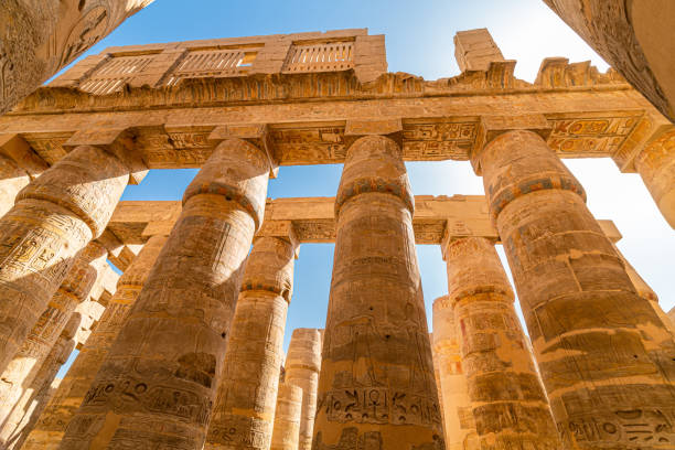 istock Pillars of the Great Hypostyle Hall from Karnak Temple, Egypt 2173994112