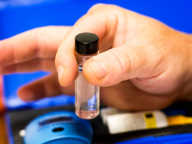 istock A human hand manipulating a free chlorine meter 2173995418