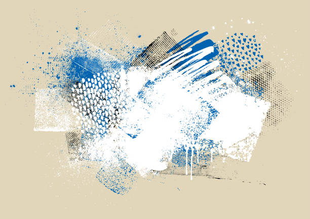 ilustrações de stock, clip art, desenhos animados e ícones de grunge paint textured vector paint splash - pintura de belas artes