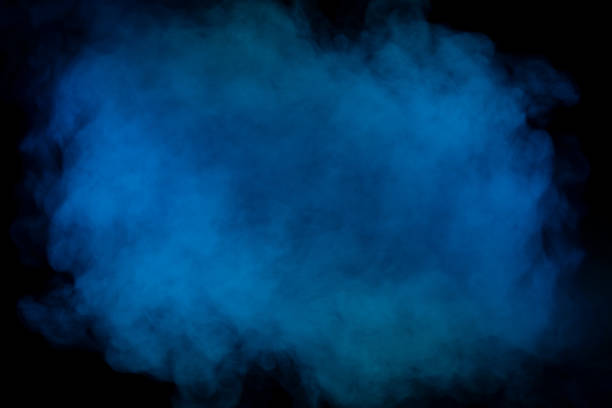 istock Blue and yellow steam on a black background. 2174002391