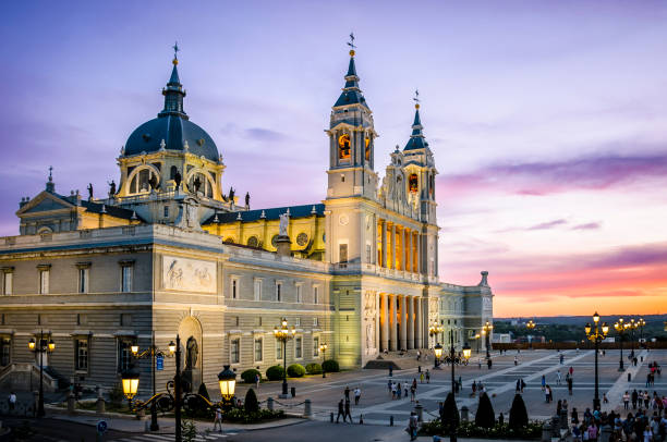 istock Almudena Cathedral in Madrid at sunset 2174004703