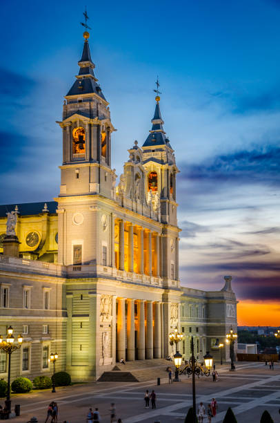istock Almudena Cathedral in Madrid at sunset 2174004707