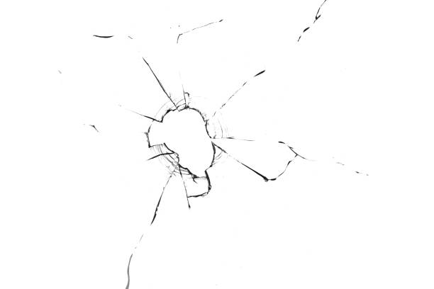 istock Textures of broken glass on a white background 2174006921