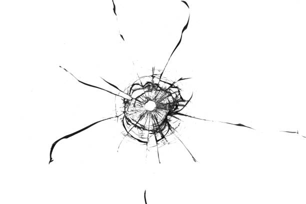 istock Textures of broken glass on a white background 2174007263